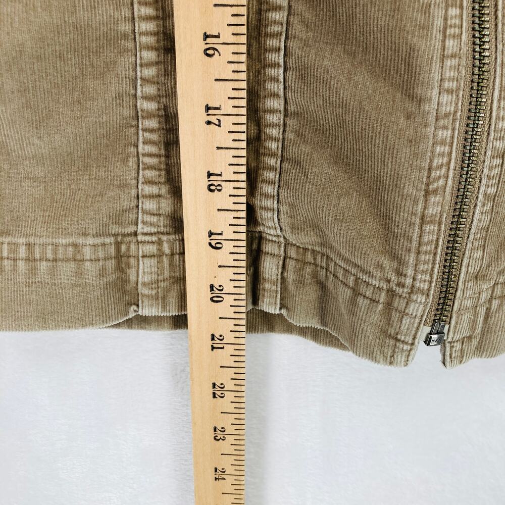 Talbots Petites Corduroy Trucker Jacket Womens Size P (XS) Stretch Full Zip Tan - Picture 6 of 13
